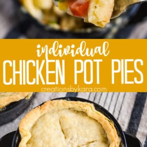 Mini Chicken Pot Pies with Pie Crust