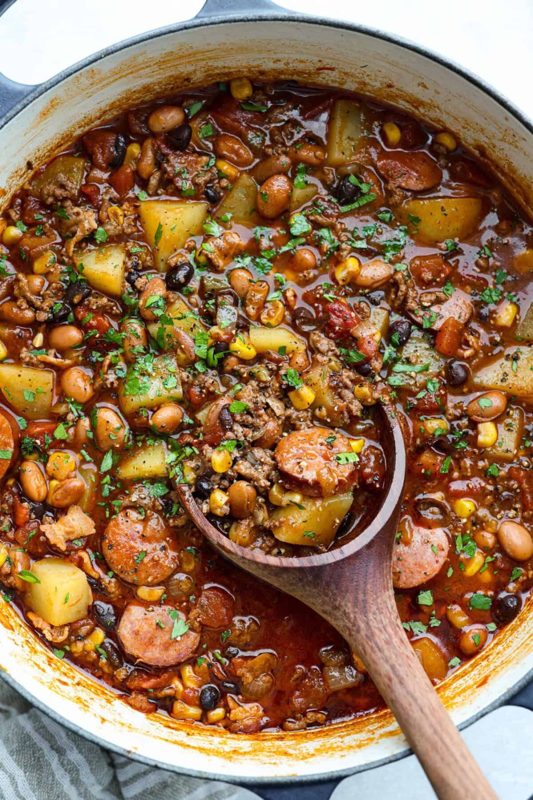 Texas Cowboy Stew Recipe with Bacon, Beef & Sausage
